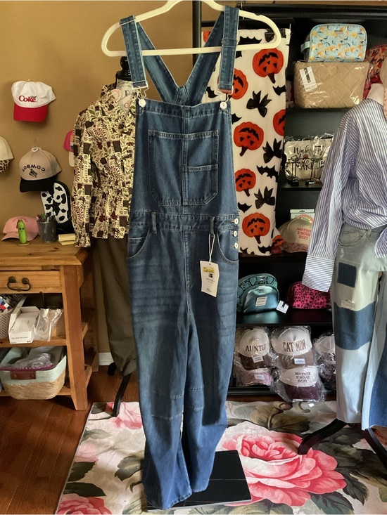 Imily Bela Pants - Women's Denim Overalls in Medium Blue